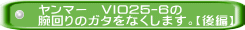 ヤンマー　VIO25-6の 腕回りのガタをなくします。【後編】